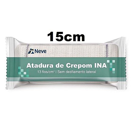 Atadura de Crepom INA 13 fios (15cm x 1,8m) - Neve