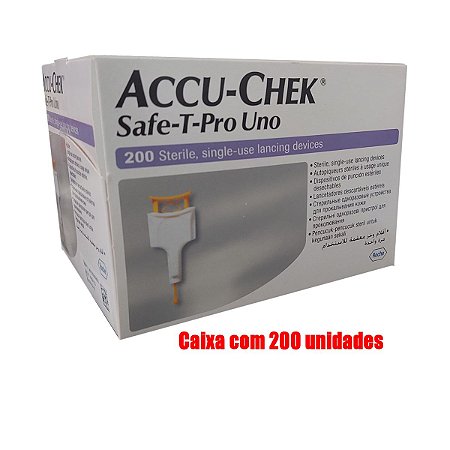Lancetas Accu-Chek Safe-t-Pro Uno Caixa C/200und - Roche