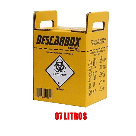 Depósito de Materiais Perfurocortantes 07 Litros - Descarbox