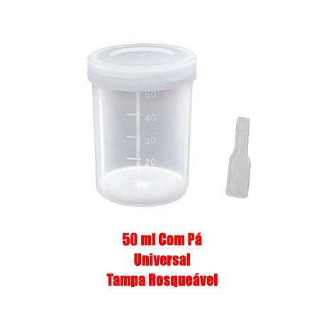 Pote Coletor Universal 50ml Com Pá - Cralpalst