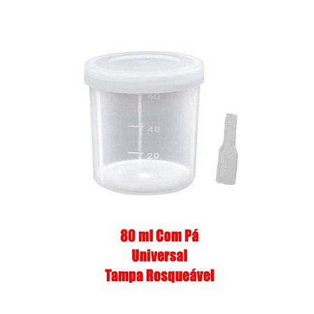 Pote Coletor Universal 80ml Com Pá - Cralpalst