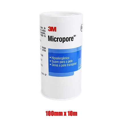 Fita Micropore Branca (100mm x 10m) - 3M