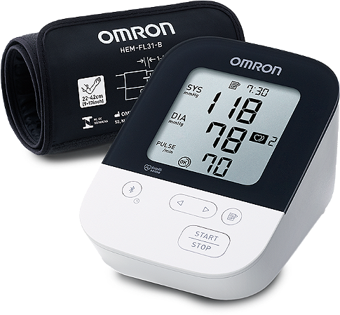 APARELHO DE PRESSÃO ARTERIAL DIGITAL BRAÇO AUT C/ BLUETOOTH - REF HEM-7156T-BR