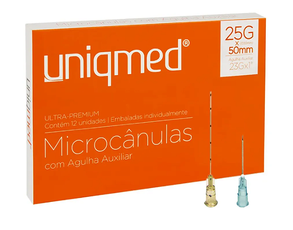 MICROCANULA 25G - 50MM X 50MM C/ AGULHA AUXILIAR 23G X 1 CX C/12 REF 5307