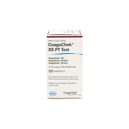 Tira reagente p/aparelho coaguchek xs emb c/ 24 testes ref 004625358172