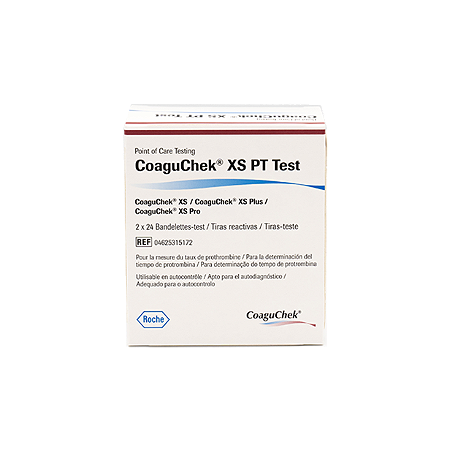 Tira reagente p/aparelho coaguchek xs emb c/ 48 testes ref 04625315172