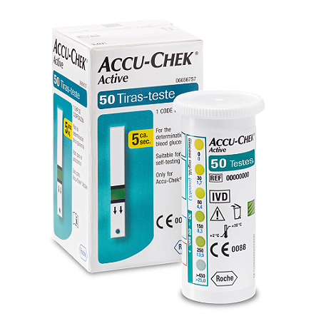 Tiras Reagentes Accu-chek Active (c/50 tiras) - Roche