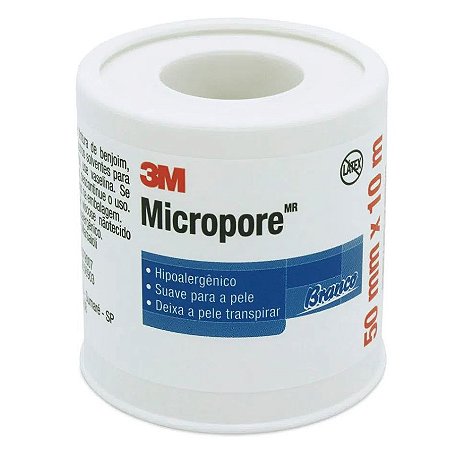 Fita Micropore Branca (50mm x 10m) - 3M