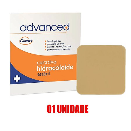 Curativo Hidrocoloide Advanced Extrafino (01 und) - (10cm x 10cm) - Cremer