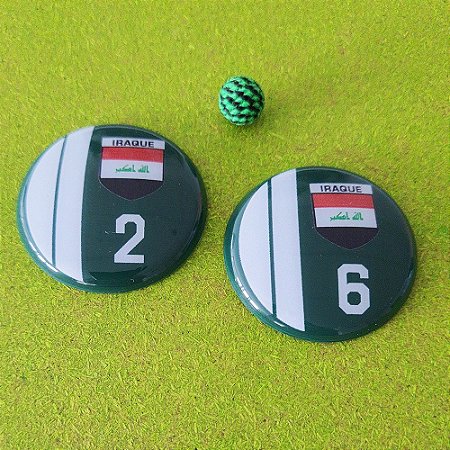 IRAQUE - Verde - Faixas Brancas - Flex