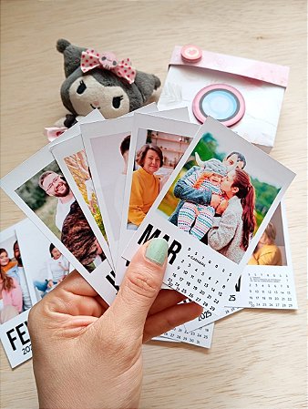 Calendário Foto Polaroides com Imã