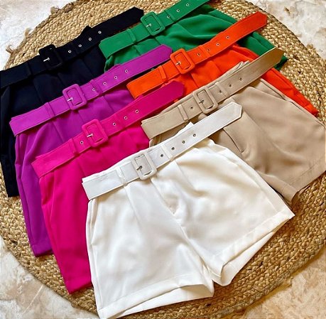 Shorts c/ Cinto em Alfataria