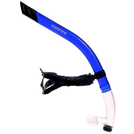 Respirador Frontal Snorkel De Natação Aires Pro Para Treino - Cetus - Azul