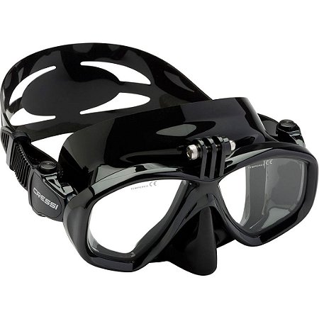 Máscara Mergulho Suporte Para Gopro Snorkel Cressi Action
