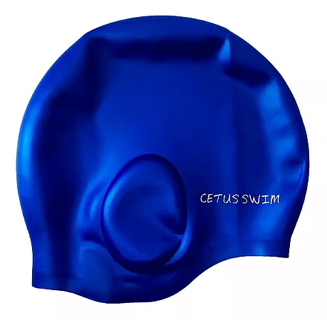 Touca De Silicone Para Natação Cobre Orelha Cabelo Volumoso