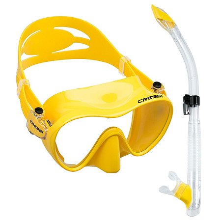 Kit Mergulho Cressi Importado Mascara Frameless Snorkel Tao