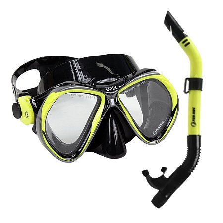 Kit Mergulho Máscara Onix Silicone Snorkel Com Válvula Sk-09