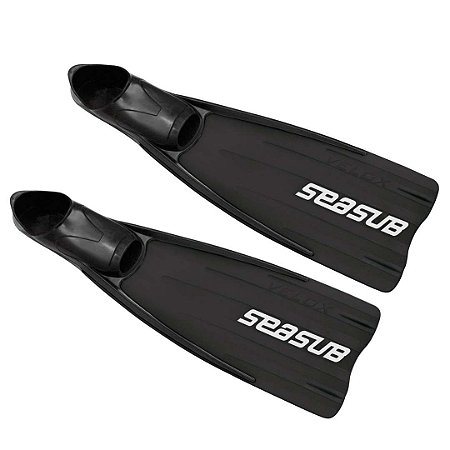 Nadadeira Velox Seasub Mergulho Caça Pesca Sub Snorkelling - Preta