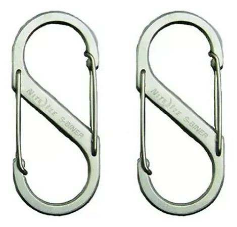 Par De Mosquetão S-biner #1 Em Aço Inox Nite Ize Importado