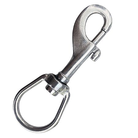 Mosquetão 10cm Olhal 3cm Mergulho Mola Inox Mais Resistente