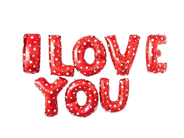 Balão Dia dos Namorados - Metalizado - I Love You