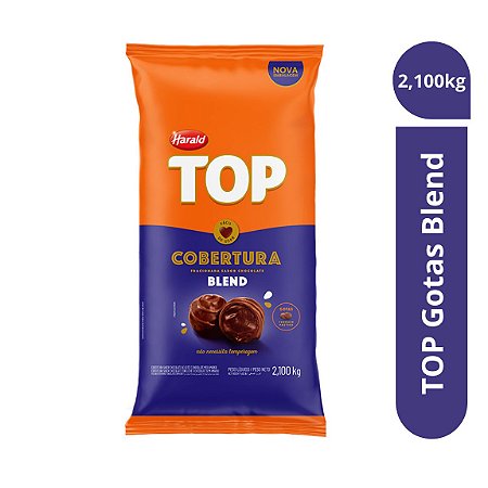 Cobertura Chocolate blend Top - Gotas 2,100kg Harald