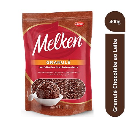 Granulé de Chocolate ao Leite Melken 400g - Harald