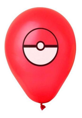 Balão Bexiga Pokemon Pokebola N11 - 25 Unidades