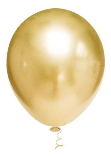 Balão Bexiga Metalizado Platino Ouro 5 - 25uni