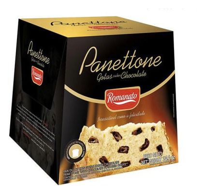 Panettone Com Gotas Sabor Chocolate Romanato 400g