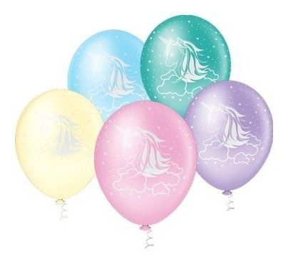 Balão Bexiga Unicórnio Colorido - 25 Unid