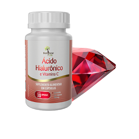 Ácido Hialurônico e Vitamina C 30 Cápsulas