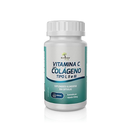 Vitamina C com Colágeno Tipo I, II e III