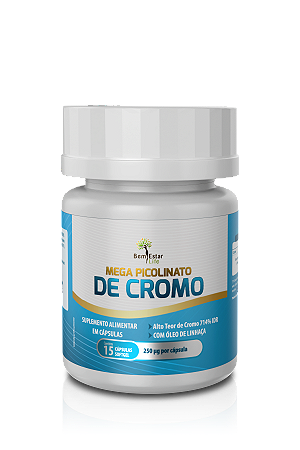 Mega Picolinato de Cromo 15 Cápsulas