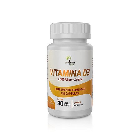 Vitamina D3 2000 UI 30 Cápsulas