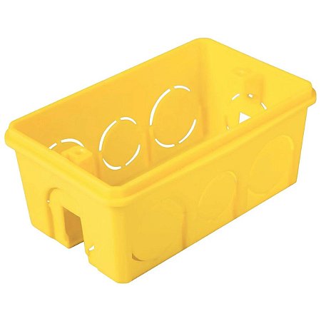 Caixa de Luz 4x2 Retangular Amarela 57500041 Tramontina