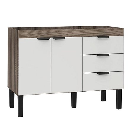 Gabinete de Cozinha Flamingo 1,50M Branco/Tamarindo Cozimax