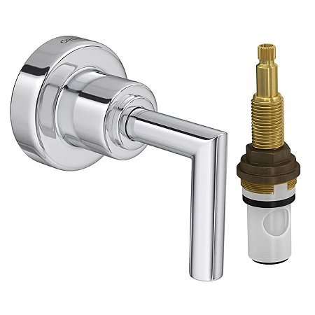 Acabamento para Registro de Pressão até 1" com Mecanismo 1/2 Volta Izy Plus Cromado 4916.C24.PQ Deca