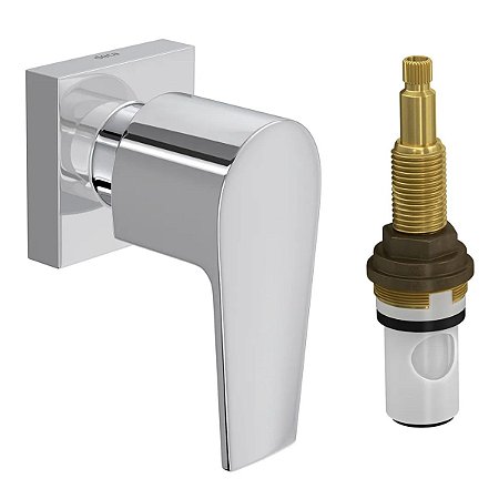 Acabamento para Registro de Pressão até 1" com Mecanismo 1/2 Volta Level Cromado 4916.C26.PQ Deca