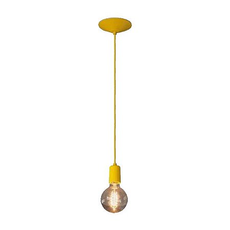 Pendente Orbital Alumínio Amarelo Fio 1MT Nacional