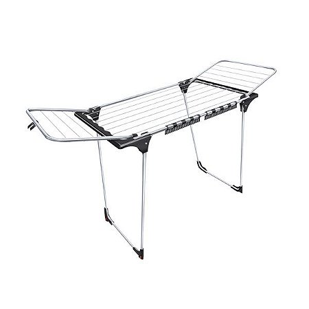 Varal De Chão Com Abas Malta 139X90X56 Prata Secalux
