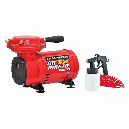 Motocompressor de Ar Direto 1/3 HP 40 Libras Vermelho Bivolt Chiaperini