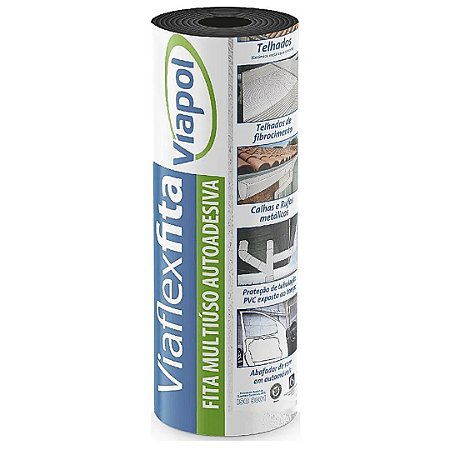 Manta Asfáltica Viaflex Fita 30cm Rolo com 10 Metros Viapol