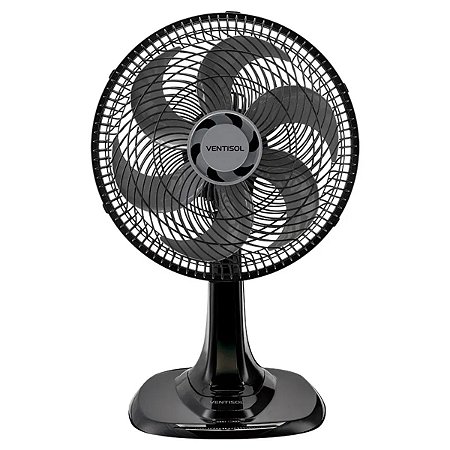 Ventilador de Mesa Turbo Premium 30CM 6 Pás 220V Preto Ventisol