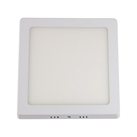 Painel Led de Sobrepor 12W 3000K Bivolt Quadrado Branco Bronzearte