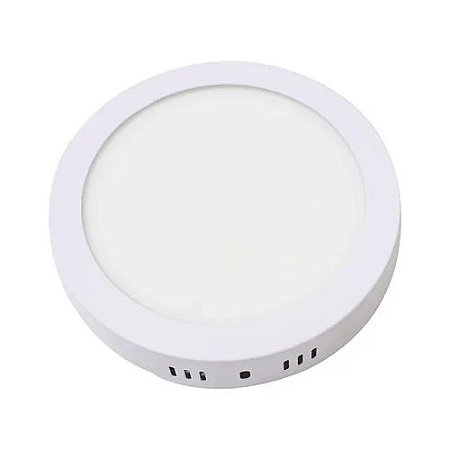 Painel Led de Sobrepor 12W 6500K Bivolt Redondo Branco Bronzearte
