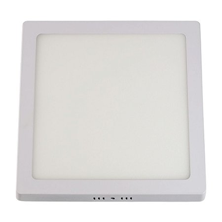 Painel Led de Sobrepor 18W 3000K Bivolt Quadrado Branco Bronzearte