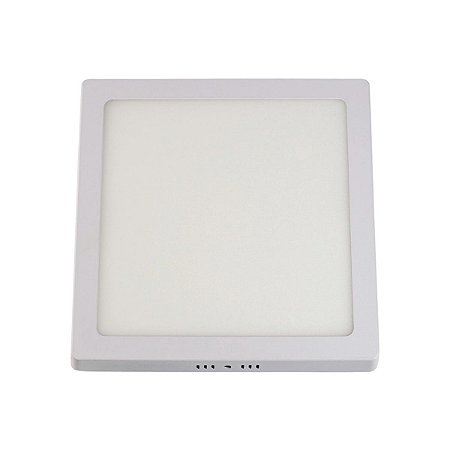 Painel Led de Sobrepor 24W  6500K Bivolt Quadrado Branco Bronzearte