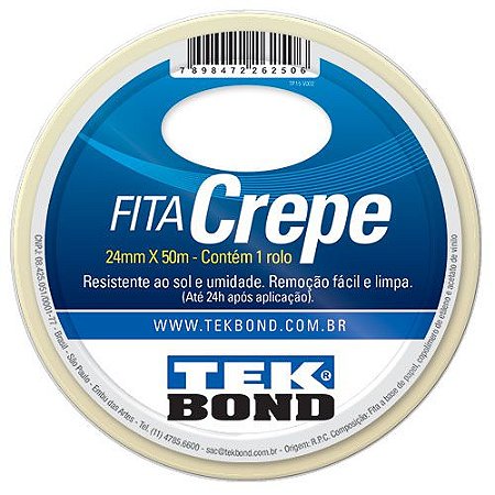 Fita Crepe 24mm x 50m Tekbond