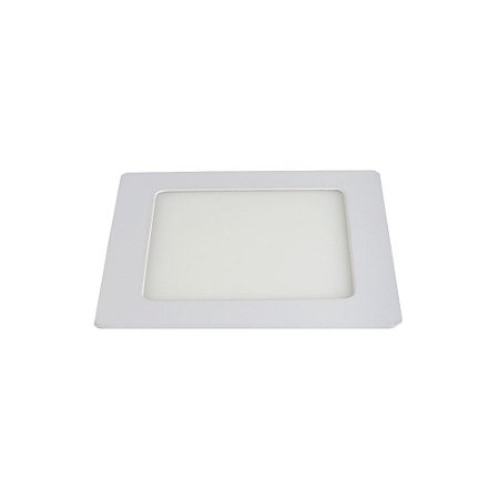 Painel Led de Embutir 6W 6500K Bivolt Quadrado Branco Bronzearte